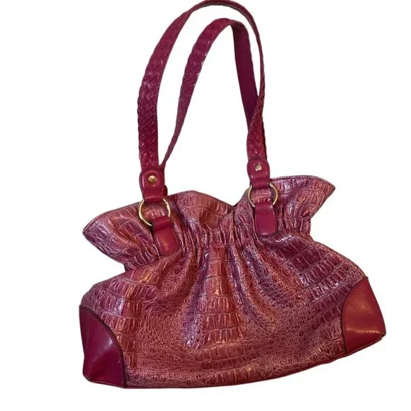 Y2K Elegant Pink Croc-Embossed Women's Bag - Picture 2 of 7